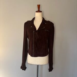 Jakett...etc Brown Suede Jacket size M